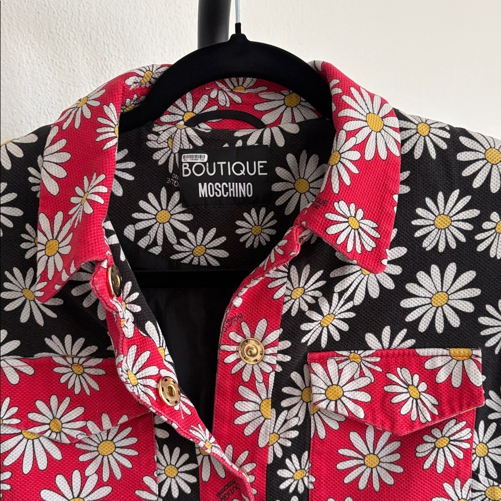 Moschino Boutique x Free People Daisy Colorblock Floral Daisy Jacket NWOT Size 8 - Picture 5 of 12